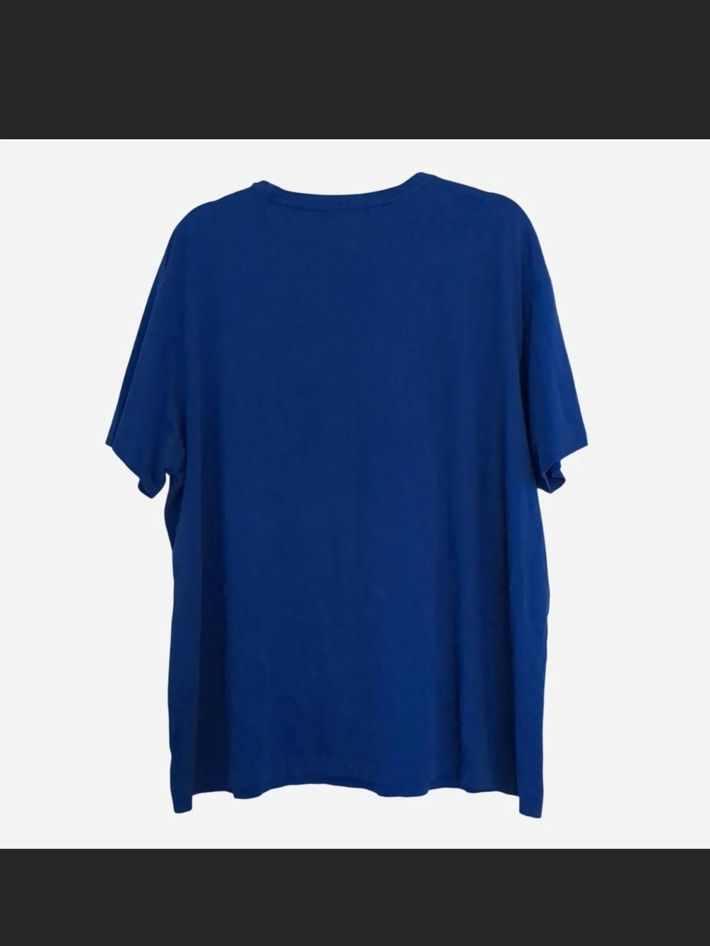 Polo by Ralph Lauren Short-Sleeve Pocket Tee in Royal Blue with Pink Logo XL